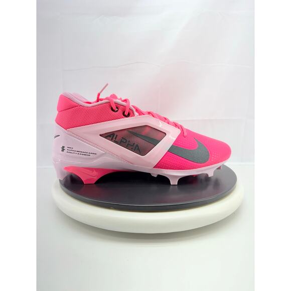 Nike Alpha Menace 4 Pro Mens‎ Sz 10.5 Racer Pink Grey HJ4568-600 Football Cleats main image 7